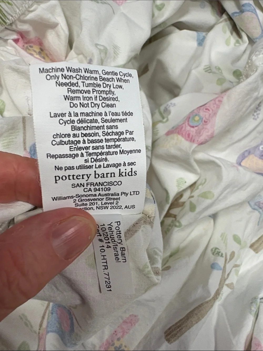 Pottery Barn Kids Hayley Owl Trees Birds Organic twin fitted Sheet Retired 12’